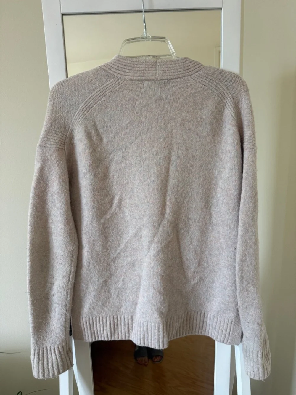 J. Crew Light Cream Button-Front Knit Cardigan - Picture 2 of 5